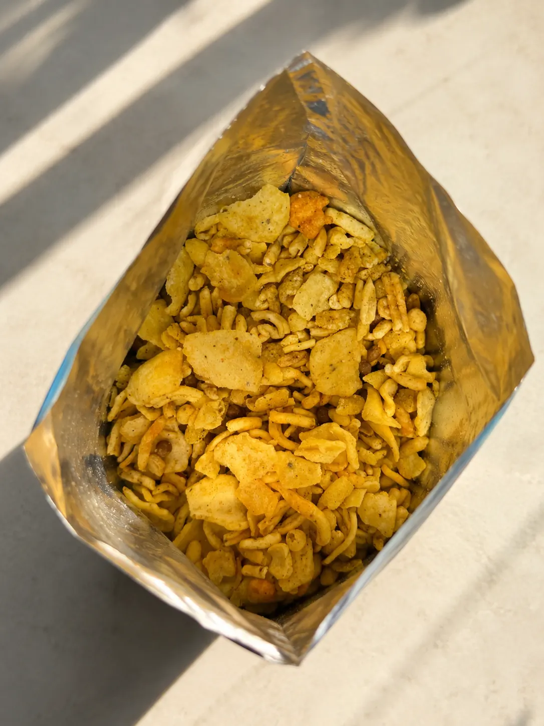An open pack of Milan Mixture from above