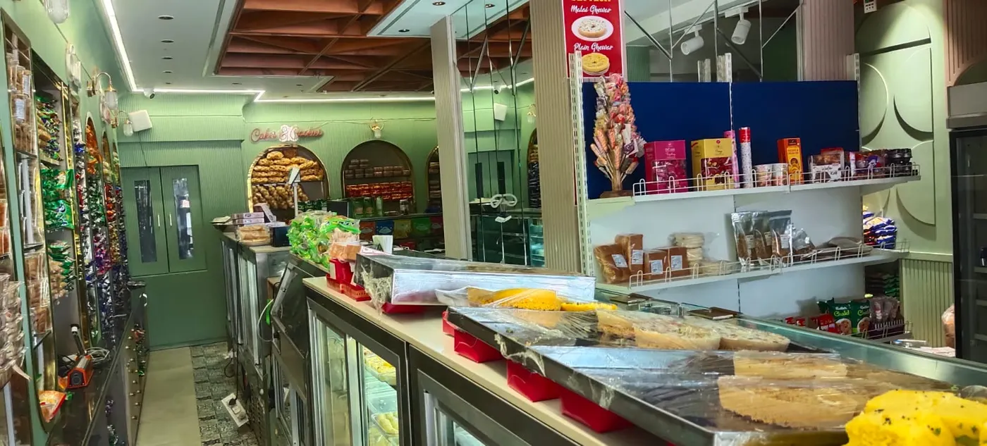 The modern Best Namkeen store counter today